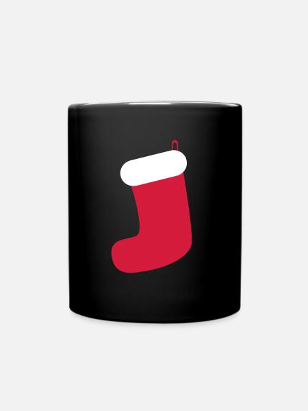 Socke Nikolaus Bescherung - Enfärgad mugg - svart