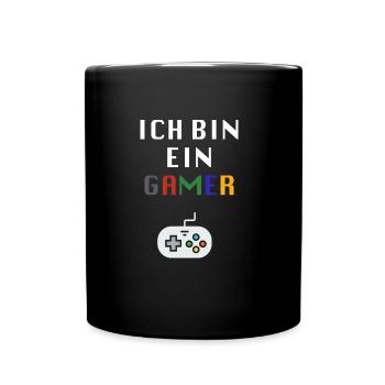 Ich bin ein Gamer - Tasse einfarbig - Schwarz - Vorne