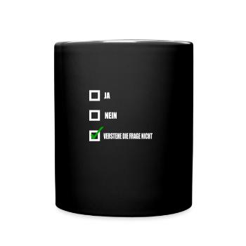 Do not understand the question - Full Colour Mug - black - Front