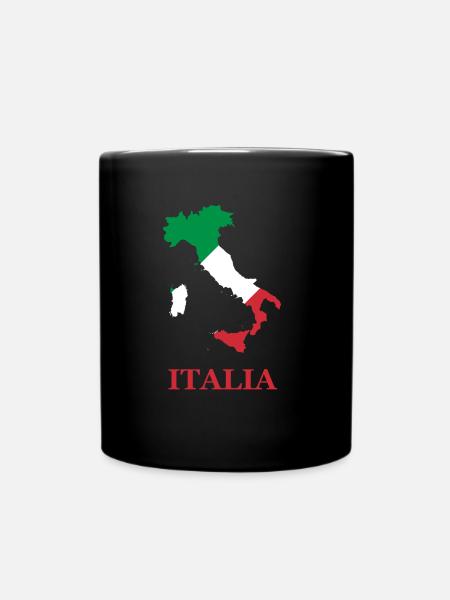 Italia - Mug uni - noir