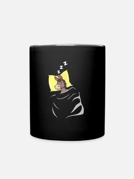 Ânes chemises de nuit pyjama pyjama animal - Mug uni - noir
