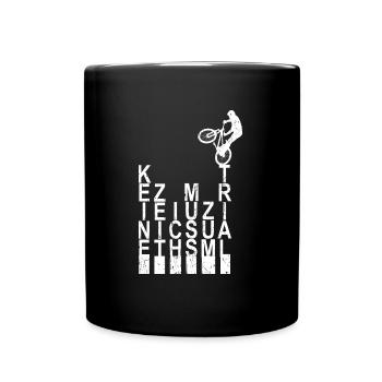Keine Zeit ich Muss Zum Trial Bike Fahrrad BMX - Tasse einfarbig - Schwarz - Vorne