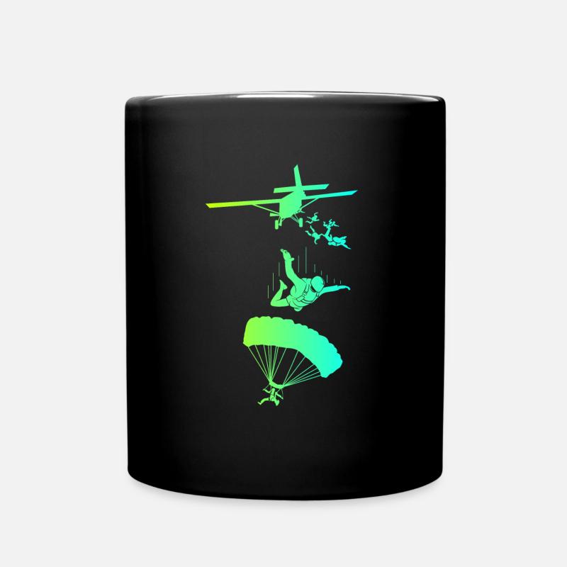 Fallschirmsprung Skydive - Tasse einfarbig - Schwarz