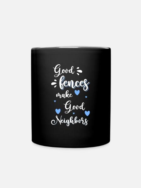 Nachbarin Haus - Tasse einfarbig - Schwarz