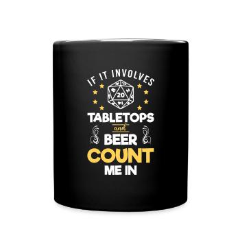 Tabletop Game Player Rpg - Full Colour Mug - black - Front