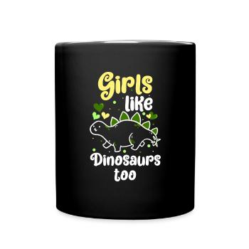 T-Rex Dinosaur Archaeology - Full Colour Mug - black - Front