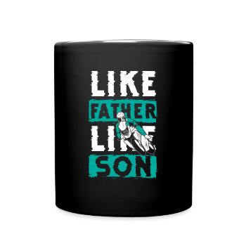 Motocross Cross Zweirad Vater - Tasse einfarbig - Schwarz - Vorne