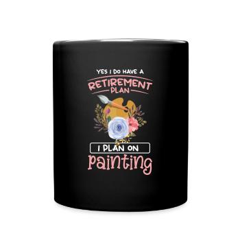 Paints Brush Painter Paint Roller - Full Colour Mug - black - Front