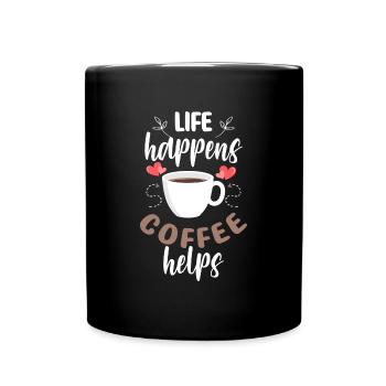 Coffee Lovers Morning Grouch early risers Drinking - Full Colour Mug - black - Front