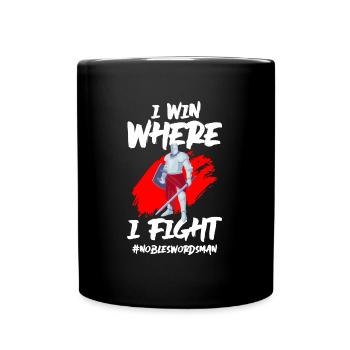 Schwertkämpfer Kämpfer Dolch Japan - Tasse einfarbig - Schwarz - Vorne