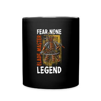 Krieger Kendo Geek Fechten - Tasse einfarbig - Schwarz - Vorne