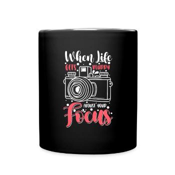 Fotografie Fotografin Bild - Tasse einfarbig - Schwarz - Vorne