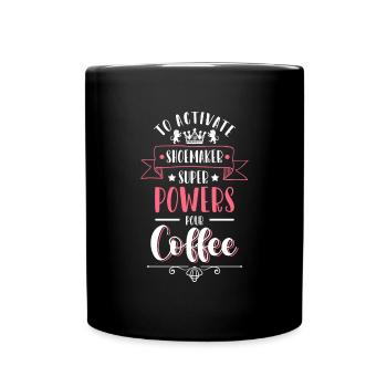 Schuster Schuh Handwerker Sohle - Tasse einfarbig - Schwarz - Vorne