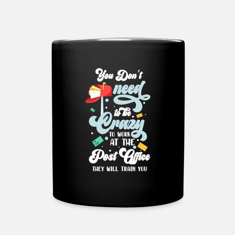 Briefträger Briefe Paketbote - Tasse einfarbig - Schwarz