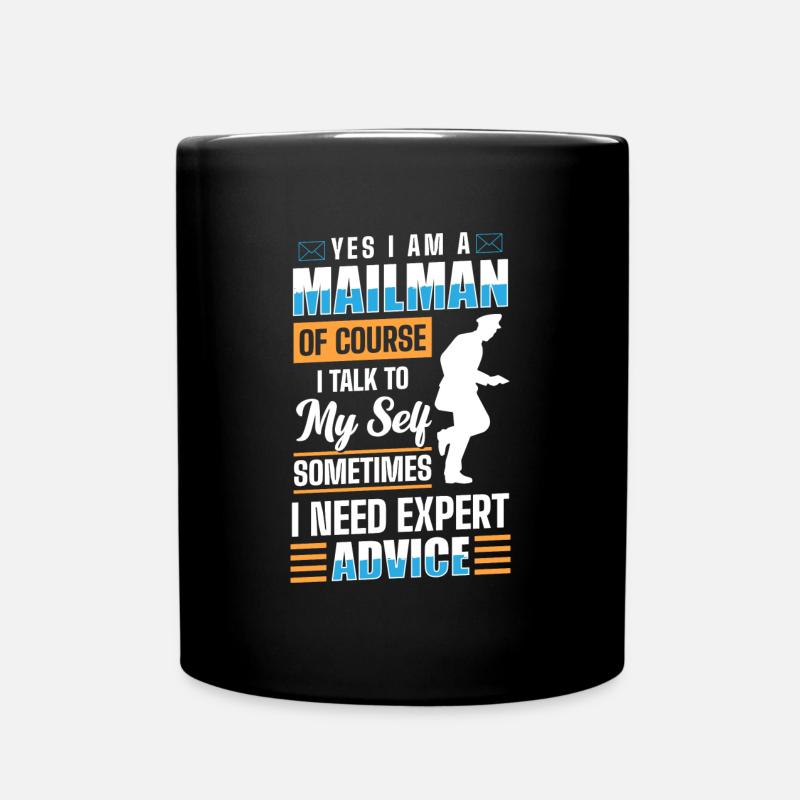 Post Beruf Arbeit Paketbote - Tasse einfarbig - Schwarz