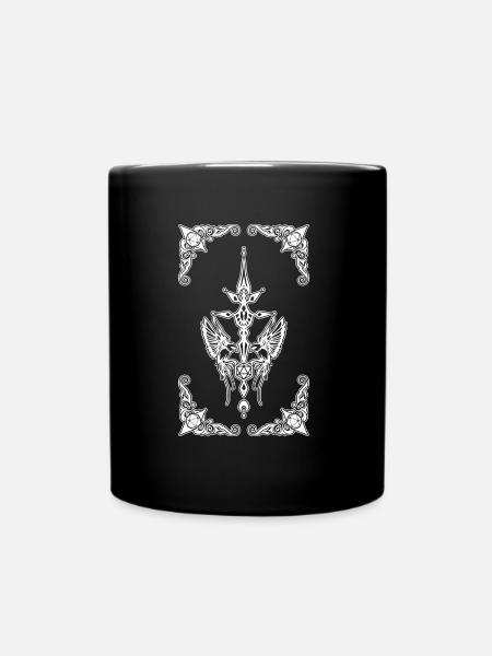 Vogelzauberkarte - Tasse einfarbig - Schwarz