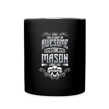 Stonemason's Guild Art - Full Colour Mug - black - Front