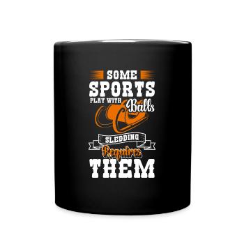 Tobogganing Tobogganing Mountain Sports - Full Colour Mug - black - Front