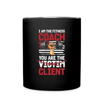 Fitness Bodybuilding Bodybuilder - Full Colour Mug - black - Front