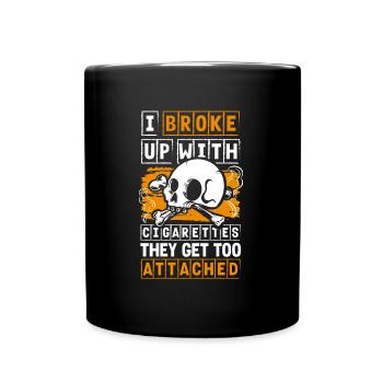 Cigarette smoking non-smoking health - Full Colour Mug - black - Front