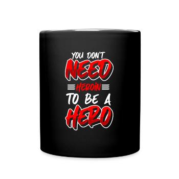 Sucht Clean Cannabis - Tasse einfarbig - Schwarz - Vorne