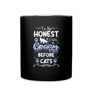 Chats Yeux de chat Chat Chat sauvage - Mug uni - noir - Devant
