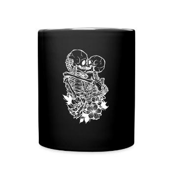 Skeletons in love - Full Colour Mug - black - Front