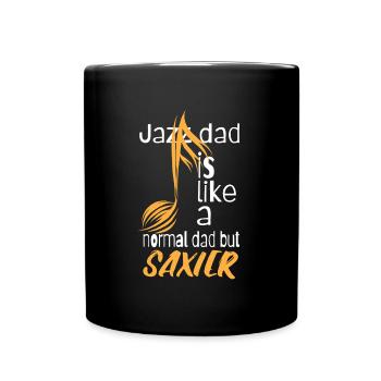 Jazz dad est comme un papa normal mais saxier - Mug uni - noir - Devant