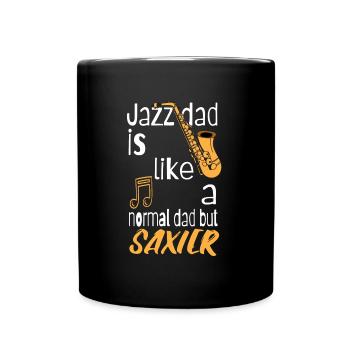 Jazz dad est comme un papa normal mais saxier - Mug uni - noir - Devant