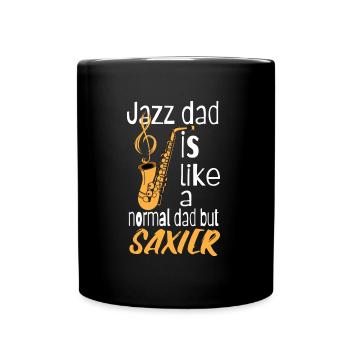 Jazz dad est comme un papa normal mais saxier - Mug uni - noir - Devant