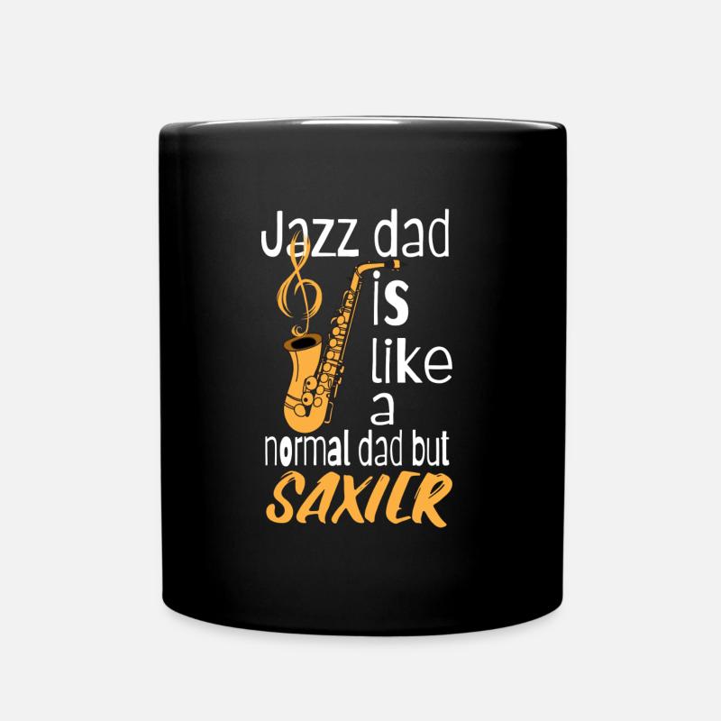 Jazz dad est comme un papa normal mais saxier - Mug uni - noir