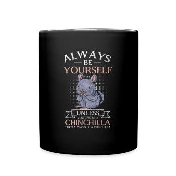 Chinchillas Nager Tierliebhaber Tierschutz - Tasse einfarbig - Schwarz - Vorne