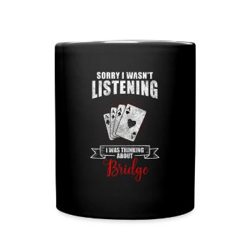 Card Game Win Double Head Heart - Full Colour Mug - black - Front