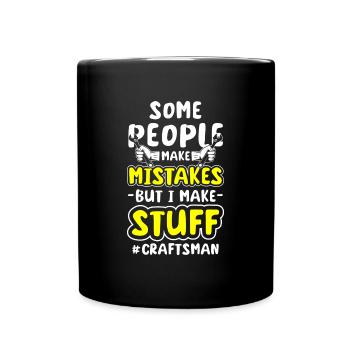 Travail d’outillage Charpentier Humour - Mug uni - noir - Devant