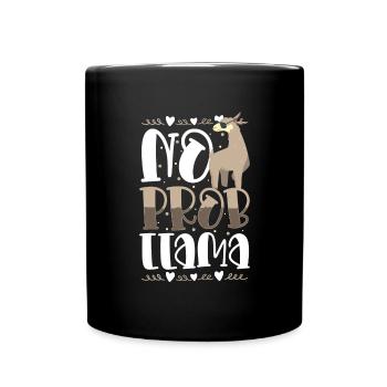 Lama Llamas Wool - Full Colour Mug - black - Front