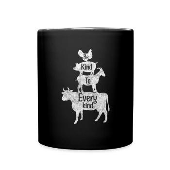 Tierschutz Veganer Tierheim - Tasse einfarbig - Schwarz - Vorne