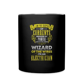 Electronics technician watts high voltage - Full Colour Mug - black - Front