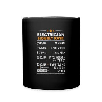 Électricité Artisanat Tension Foudre - Mug uni - noir - Devant