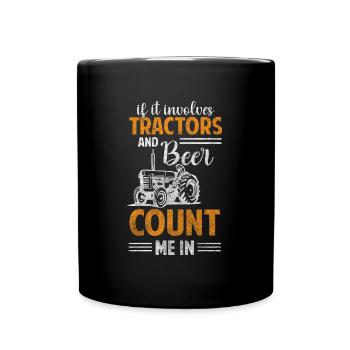 Tracteur Hero Tracteur Farmer - Mug uni - noir - Devant