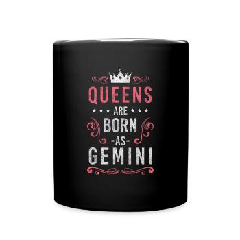 Zwillinge Astrologie Konstellation - Tasse einfarbig - Schwarz - Vorne