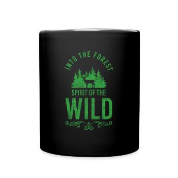 Tree Hiking Animals Forester - Full Colour Mug - black - Front