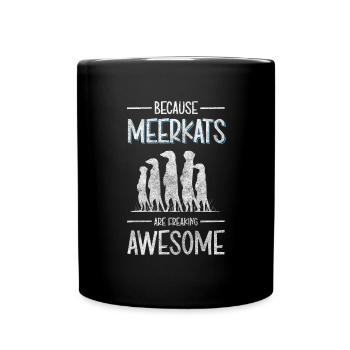 Wildtier Zoo Fell - Tasse einfarbig - Schwarz - Vorne