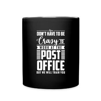 Postbote Arbeit - Tasse einfarbig - Schwarz - Vorne