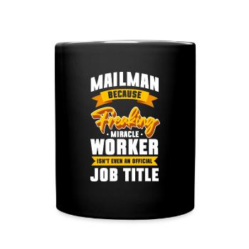 Postman Package Work - Full Colour Mug - black - Front
