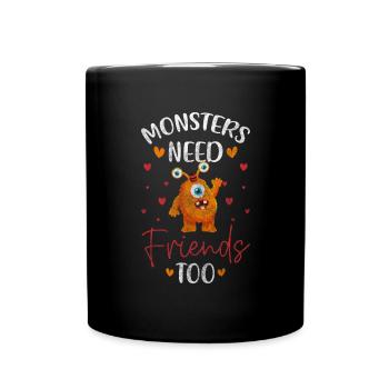 Déguisement effrayant de créature d’Halloween - Mug uni - noir - Devant