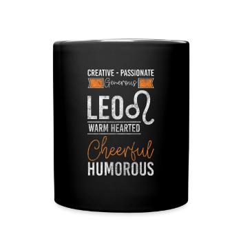 Signe du zodiaque August Leo - Mug uni - noir - Devant