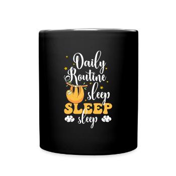Schlaf Träumen Chillen Müde - Tasse einfarbig - Schwarz - Vorne