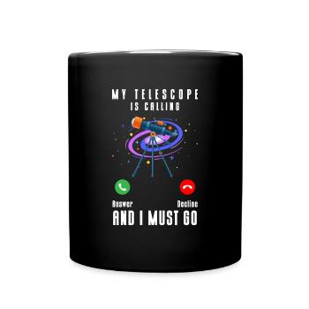 Universe Rocket Astronomer Astronaut - Full Colour Mug - black - Front