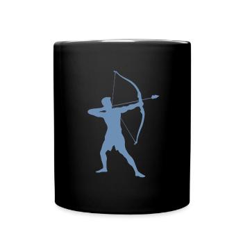 Archer Silhouette, Precise - Full Colour Mug - black - Front