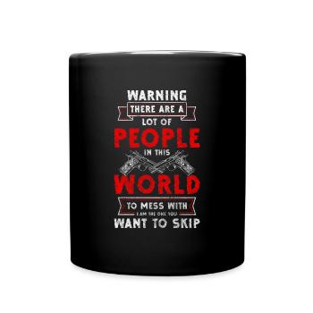 Waffe Gewehr Sport - Tasse einfarbig - Schwarz - Vorne